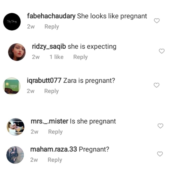 Netizens Speculate About Zara Noor Abbas' Pregnancy