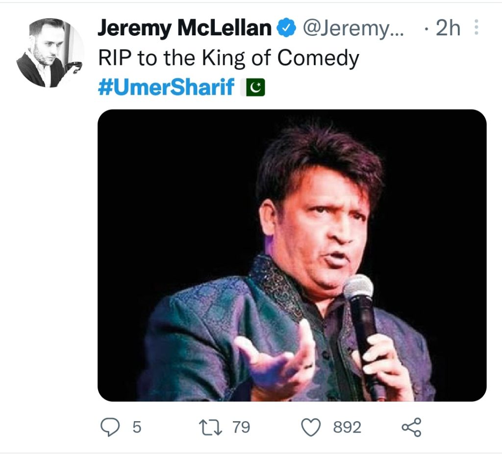 Indian Celebrities Extend Condolences On Umer Sharif's Death