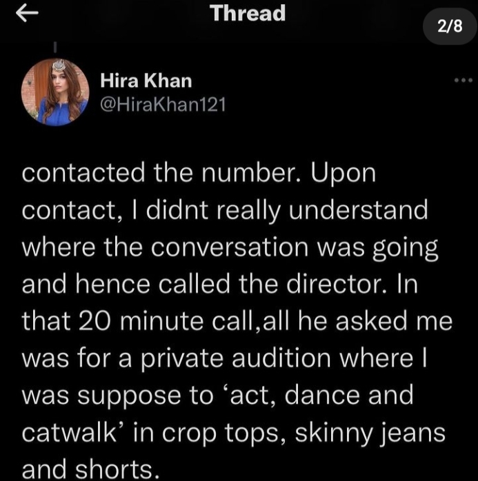 Hira Khan Opened Up About Her Recent Casting Couch Experience