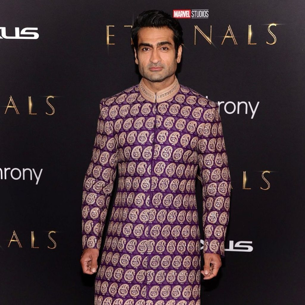 Kumail Nanjiani Flaunts Pakistani Fashion At Eternals World Premiere