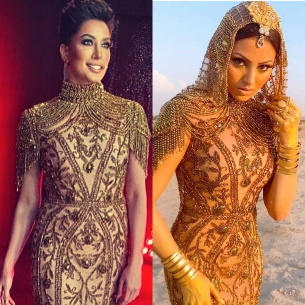 Similarities Between Mehwish Hayat's LSA Outfit And An International Brand's Outfit