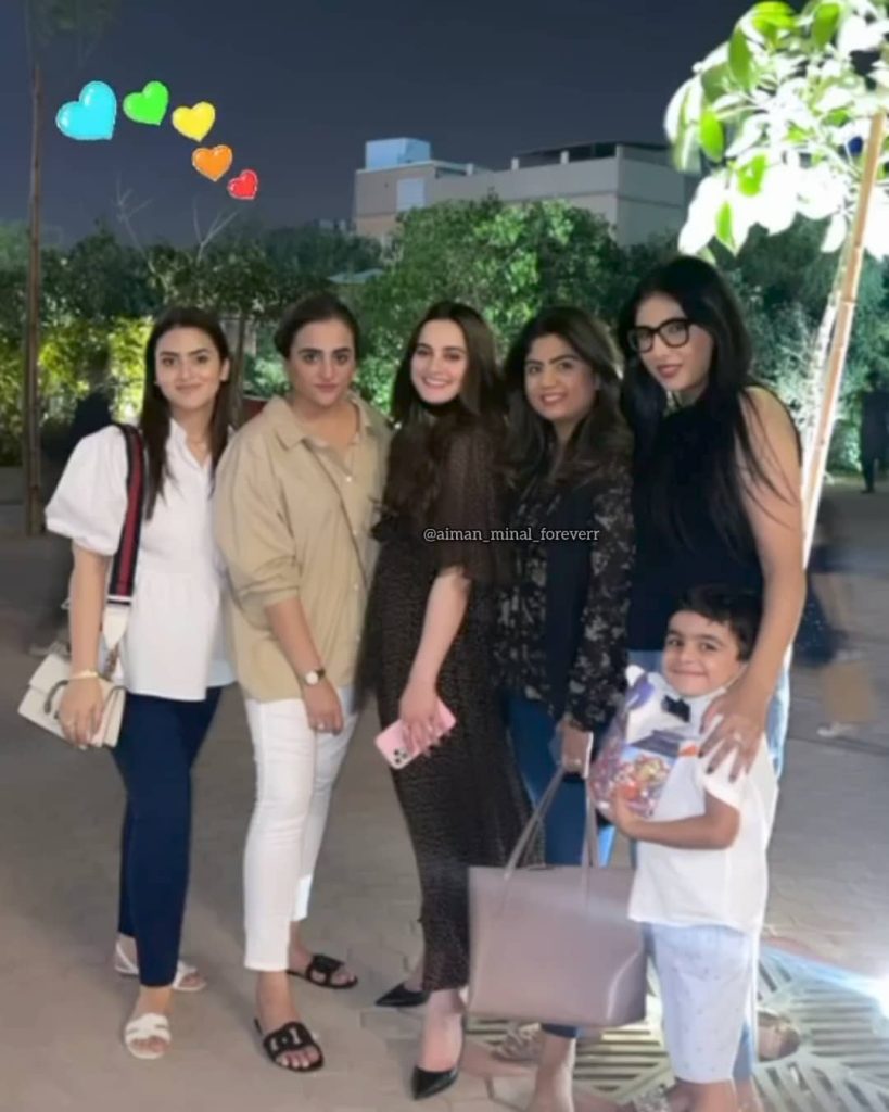 Recent Beautiful Pictures of Aiman Khan With Her Adorable Family ...