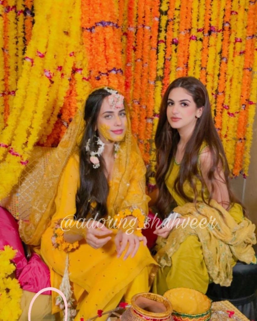 Exclusive Pictures And Videos From Shahveer Jafry's Fiancé Ayesha Baig's Mayon