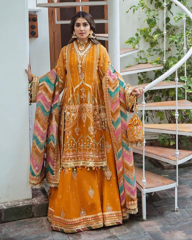 Ayeza Khan Flaunts Elegance In Luxury Ensembles By Mohsin Naveed Ranjha