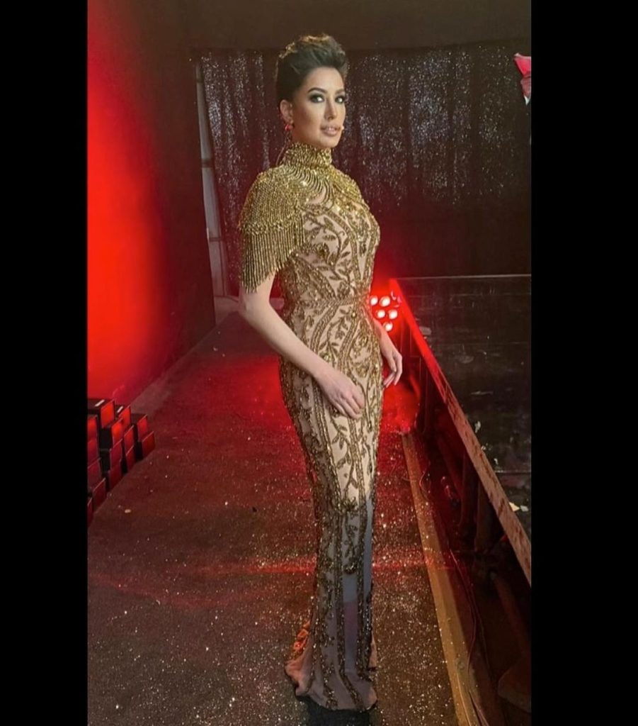 Similarities Between Mehwish Hayat's LSA Outfit And An International Brand's Outfit