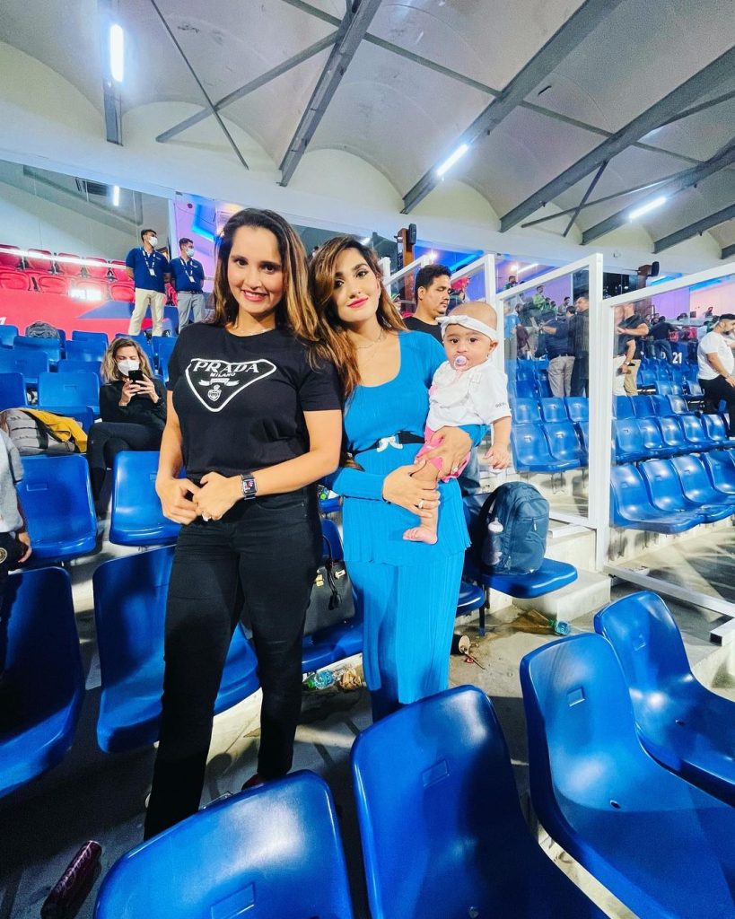 Pakistani Cricketers' Wives Spotted At Sharjah Stadium