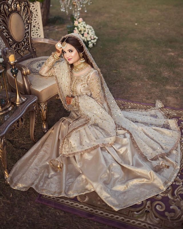 Rabeeca Khan Looks Stellar In Ivory Bridal Ensemble