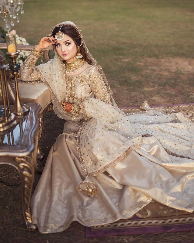 Rabeeca Khan Looks Stellar In Ivory Bridal Ensemble