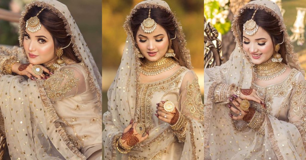 Rabeeca Khan Looks Stellar In Ivory Bridal Ensemble