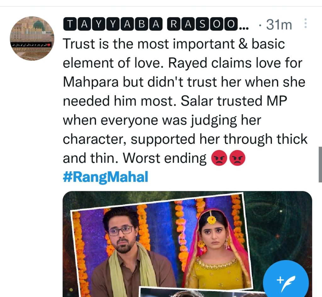 Rang Mahal Last Episode - Public Doesn't Approve the Ending