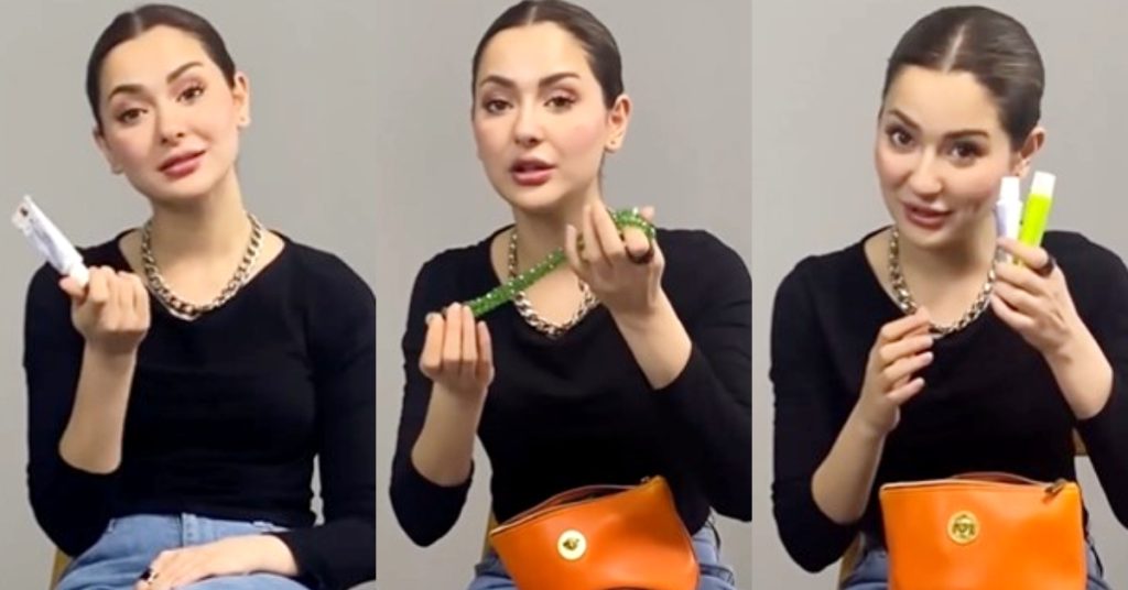 See What Hania Aamir Has In Her Bag