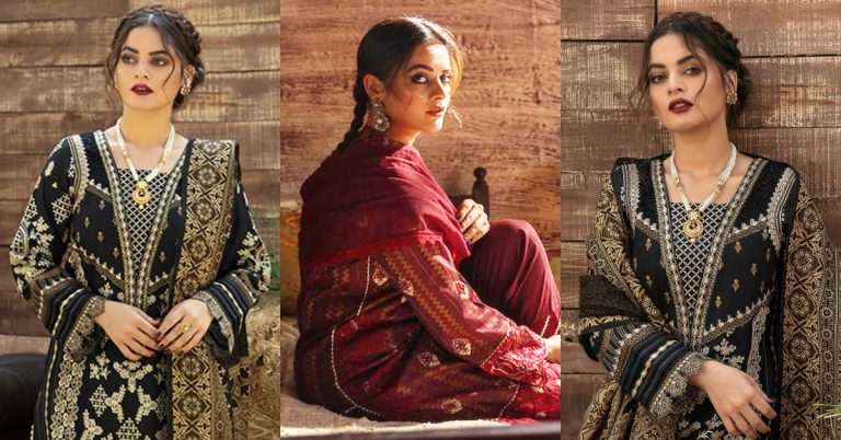 Qalamkar Latest Winter Collection’21 Featuring Minal Khan