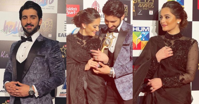 HD Portraits Of Aiman Khan And Muneeb Butt From IPPA Awards