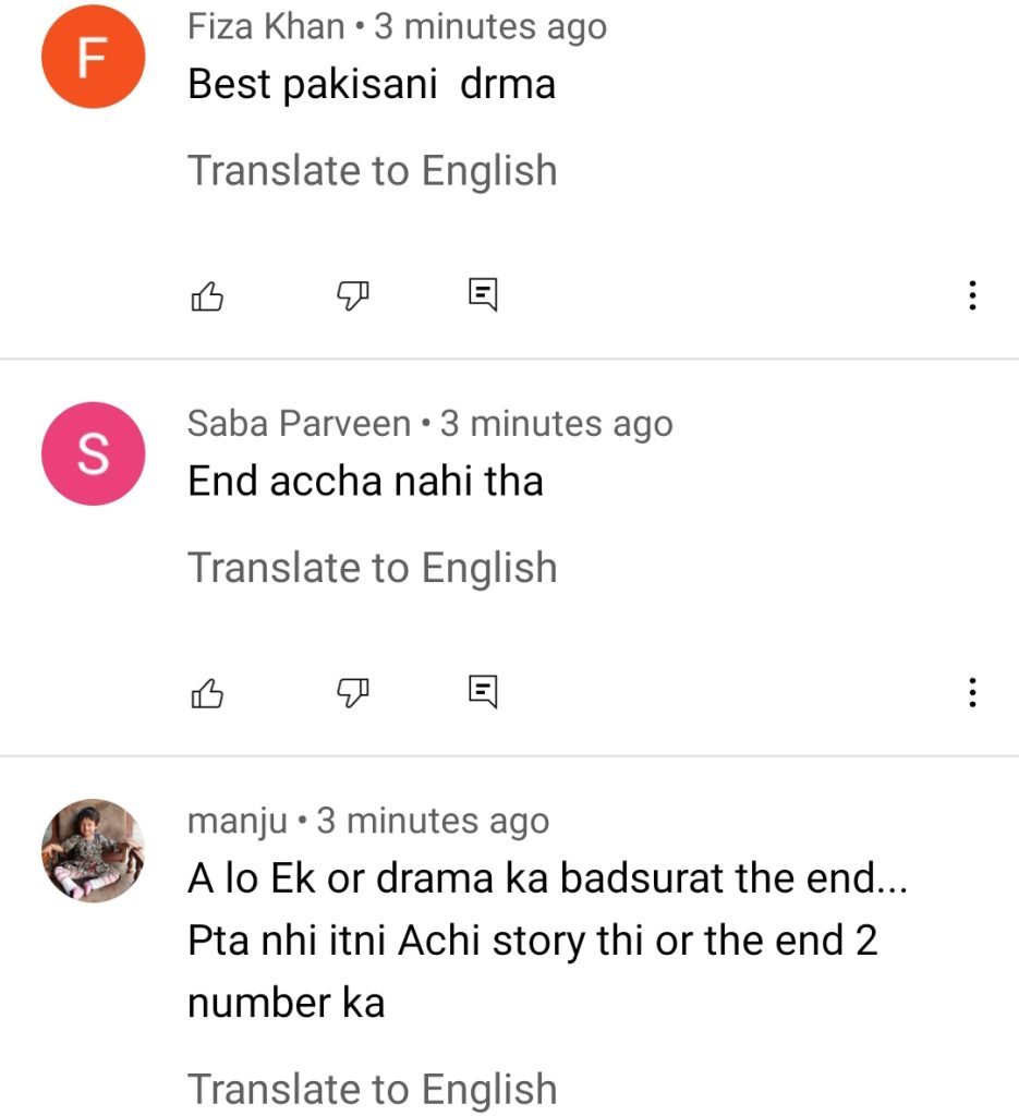 Mohabbat Chor di Maine Last Episode Public Reaction