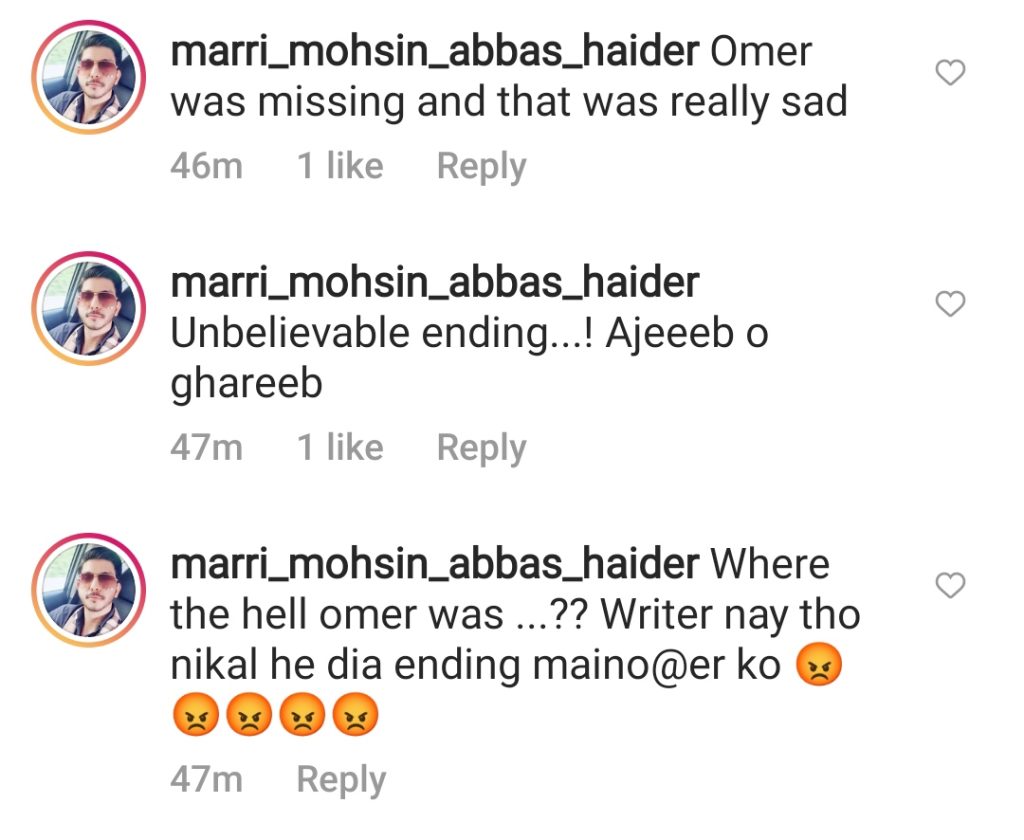 Mohabbat Chor di Maine Last Episode Public Reaction