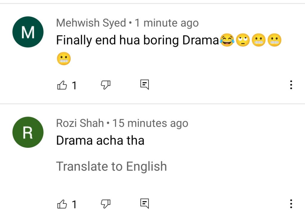 Drama Serial Dour Last Episode Public Reaction