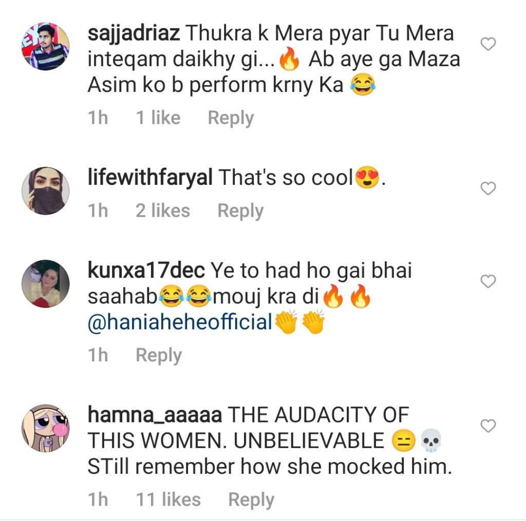 Fans React To Hania Aamir Grooving On Asim Azhar Song