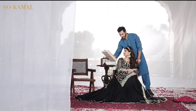 So Kamal Latest Luxury Unstitched Collection'21 Featuring Madiha Imam And Wahaj Ali