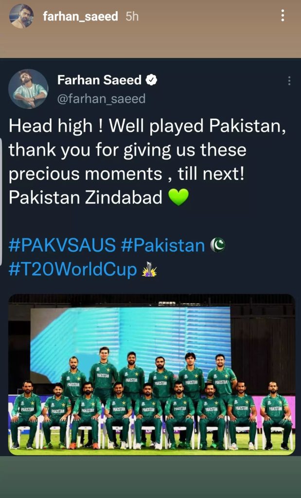 Pakistani Celebrities Supporting Team Pakistan After Recent Defeat