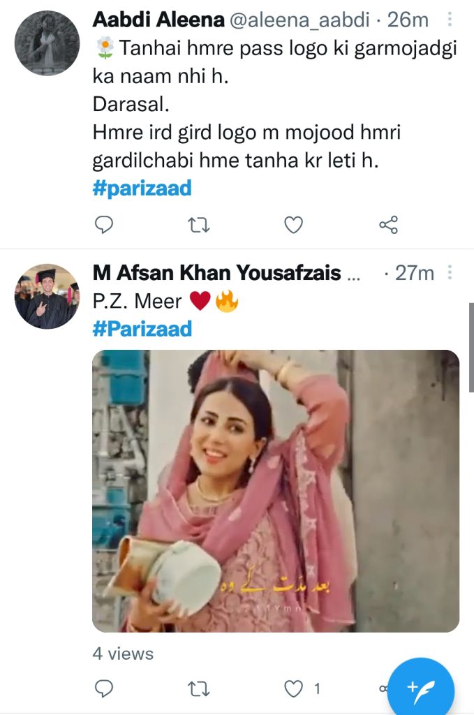 Fans React to Parizaad's Amazing Journey