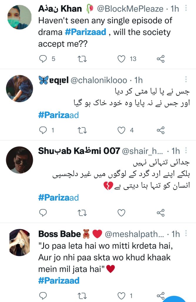 Fans React to Parizaad's Amazing Journey