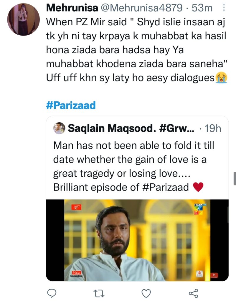 Fans React to Parizaad's Amazing Journey