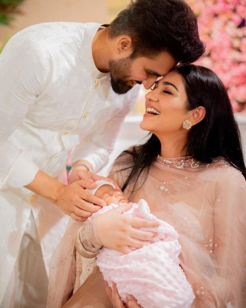 Sarah Khan and Falak Shabir Daughter Aqiqa HD Pictures