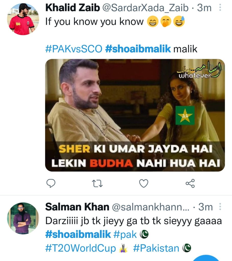 Netizens' Hilarious Tweets On Shoaib Malik's Incredible Performance ...