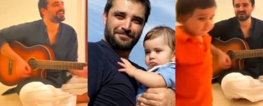 Adorable Video Of Hamza Ali Abbasi Jamming With Son