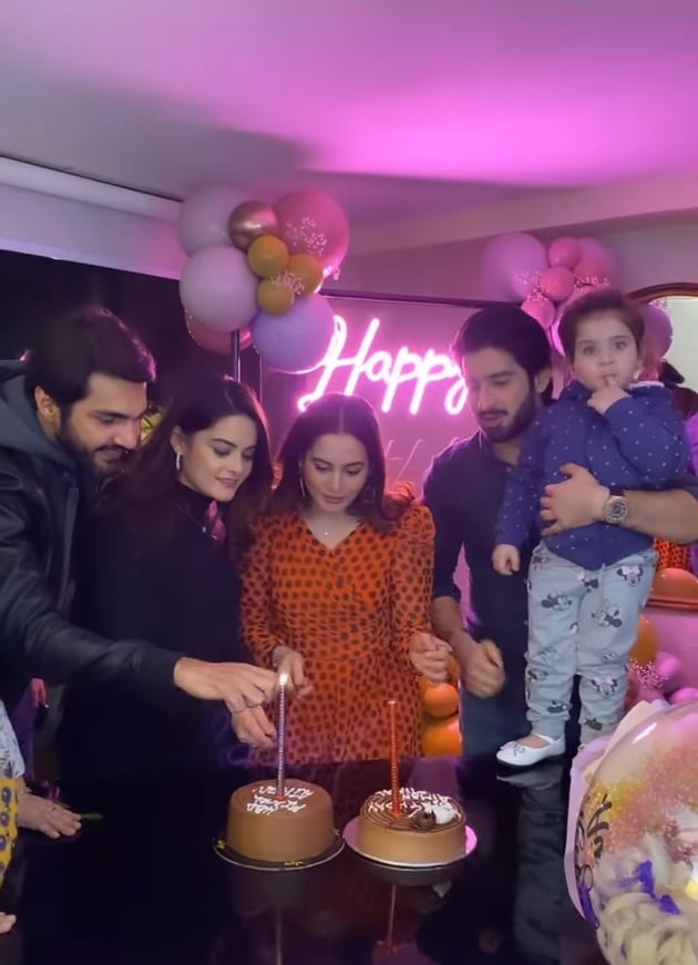 Inside Aiman Khan And Minal Khan's Surprise Birthday Party