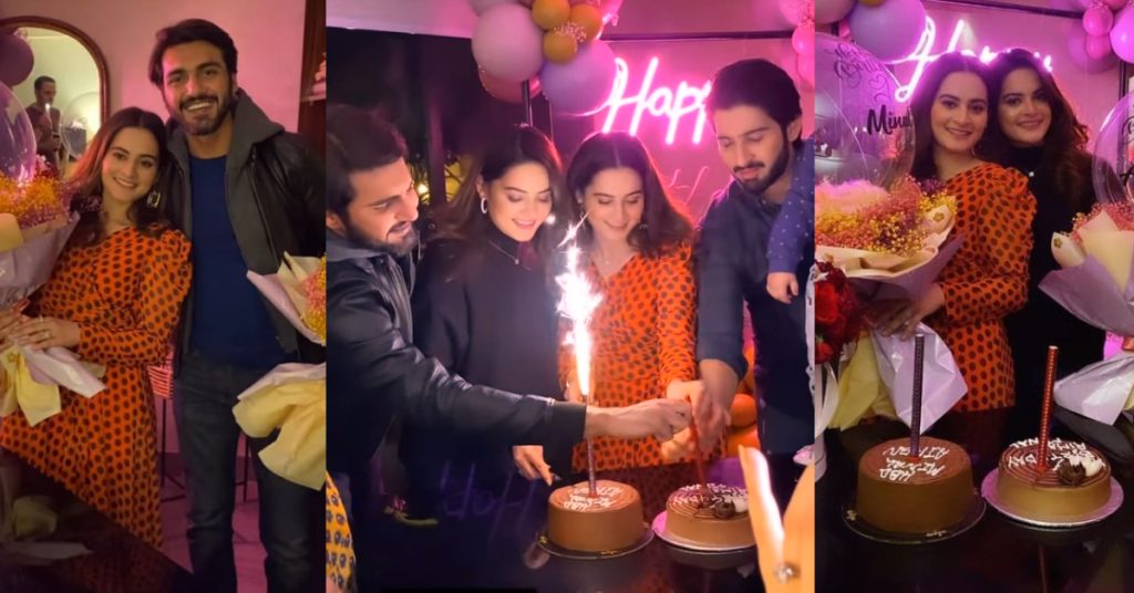 Inside Aiman Khan And Minal Khan's Surprise Birthday Party | Reviewit.pk