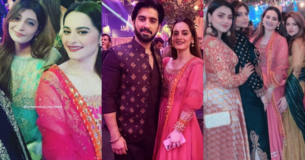 Aiman Khan And Muneeb Butt Spotted At A Wedding