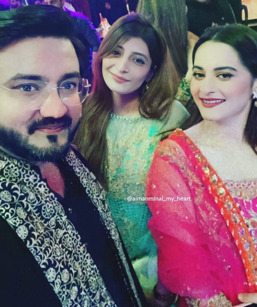 Aiman Khan And Muneeb Butt Spotted At A Wedding