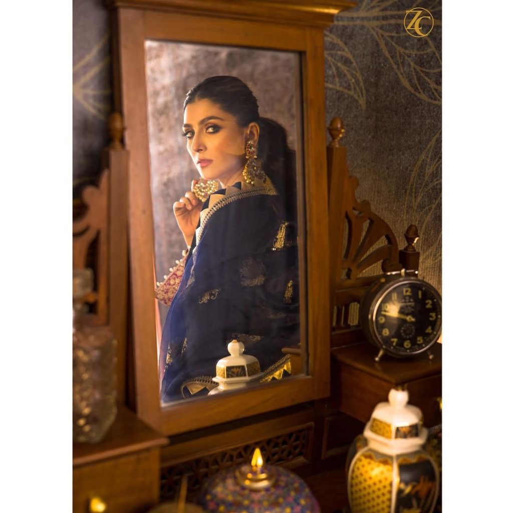 Zainab Chottani Unstitched Velvet Collection'21 Featuring Ayeza Khan