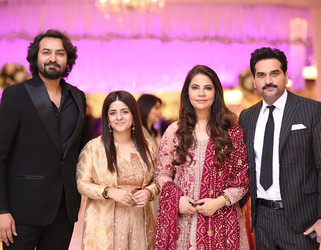 Humayun Saeed And Samina Humayun spotted At A Recent Wedding