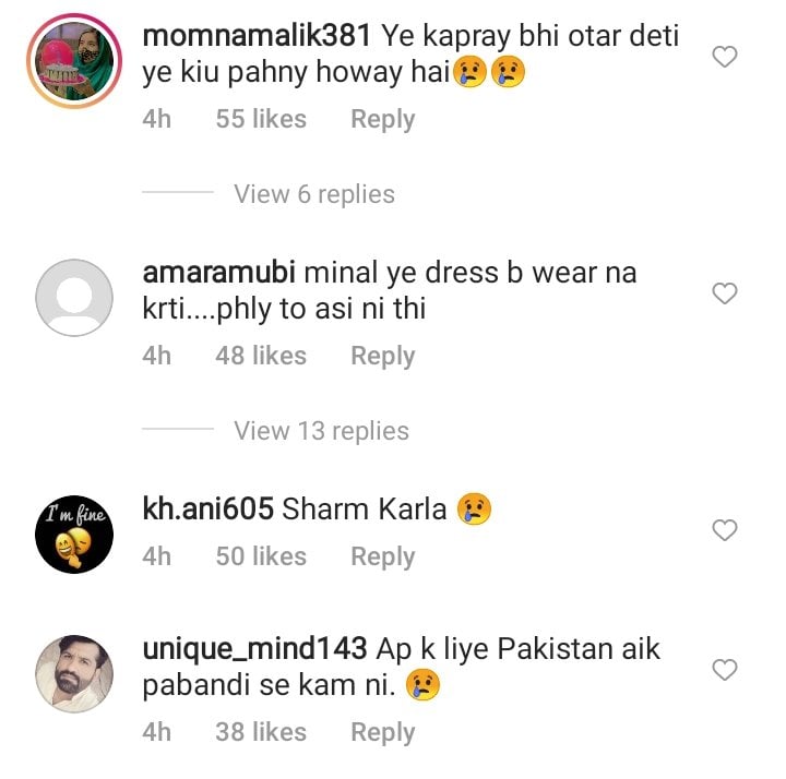 Minal Khan Receives Backlash On Her Recent Post