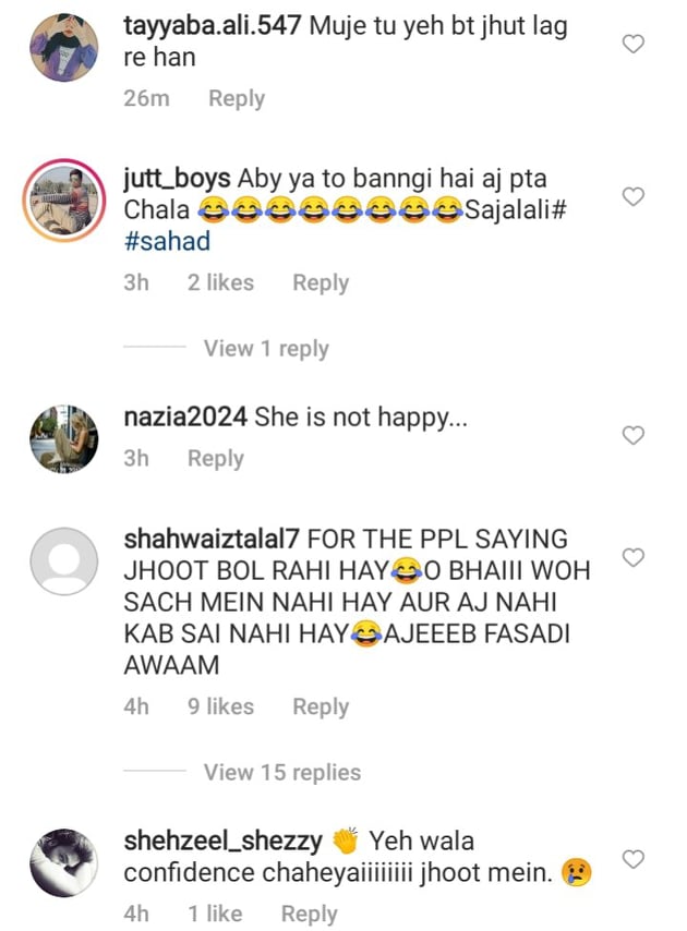 Sajal Aly Responds To Curious Fans' Questions About Ahad Raza Mir