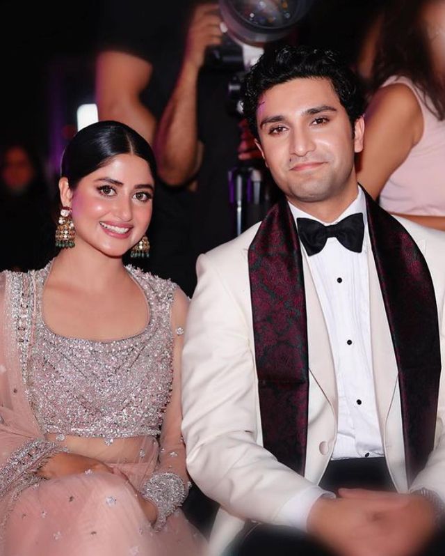 Sajal Aly And Ahad Raza Mir Pictures From Filmfare Me Achievers Night