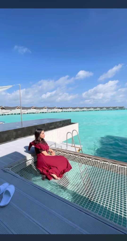 Adorable Honeymoon Clicks Of Shahveer Jafry And Ayesha Baig From Maldives