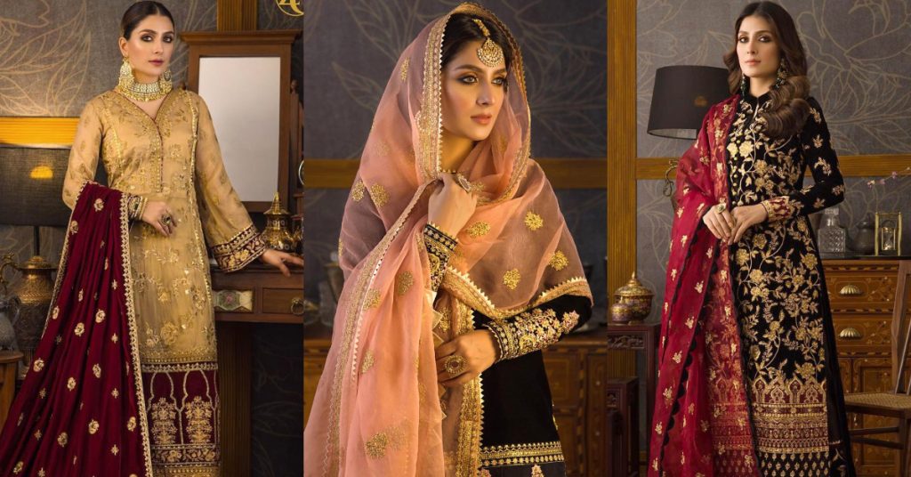 Zainab Chottani Unstitched Velvet Collection'21 Featuring Ayeza Khan