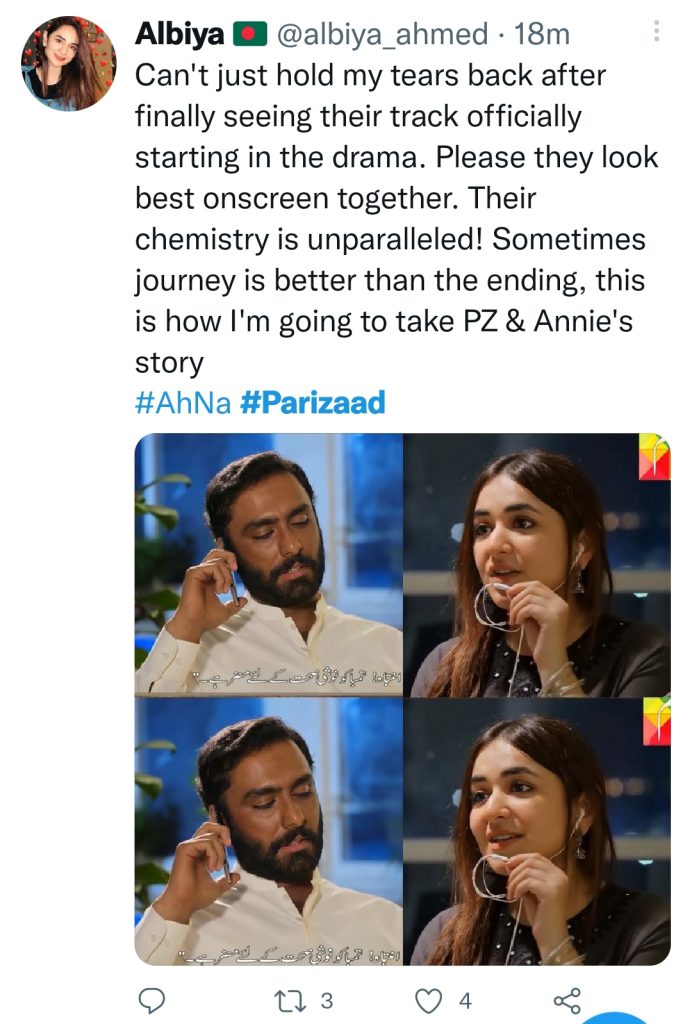 Fans Loving The Entry of Yumna Zaidi In Parizaad