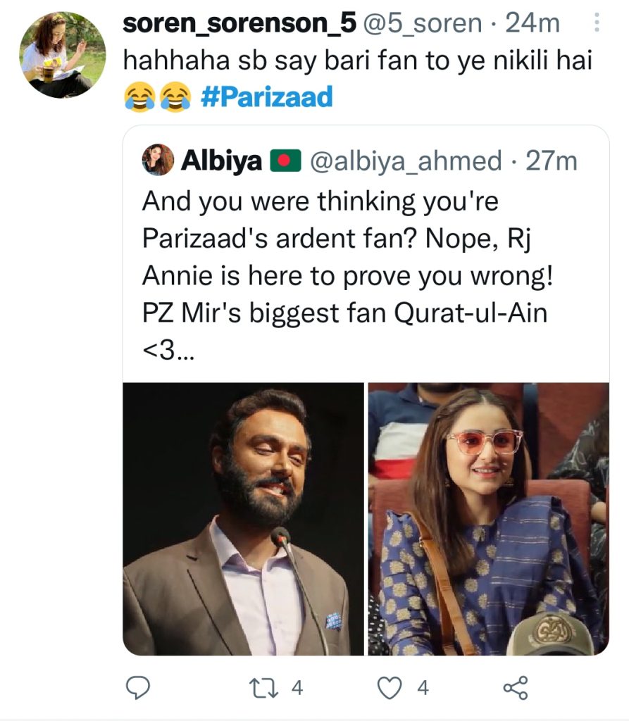 Fans Loving The Entry of Yumna Zaidi In Parizaad