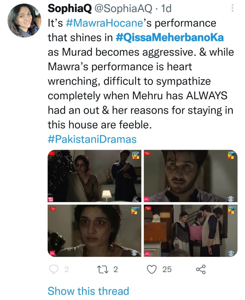 Public is Unhappy With Qissa Meherbano ka's Recent Episode