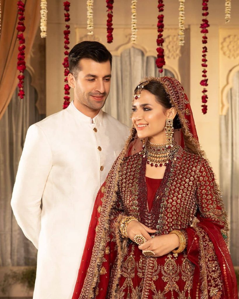 Madiha Imam Dons Beautiful Traditional Red Bridal Wear