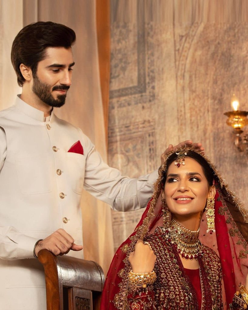 Madiha Imam Dons Beautiful Traditional Red Bridal Wear