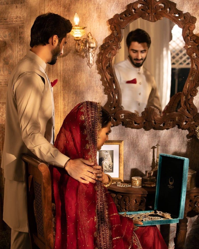 Madiha Imam Dons Beautiful Traditional Red Bridal Wear