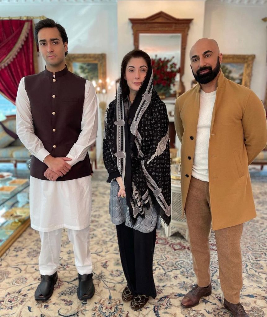 Junaid Safdar And Maryam Nawaz’s Pictures With HSY Raise Questions