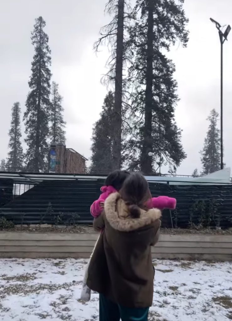 Aiman Khan & Muneeb Butt Enjoying Snow in Murree