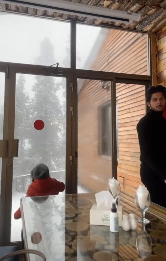 Aiman Khan & Muneeb Butt Enjoying Snow in Murree