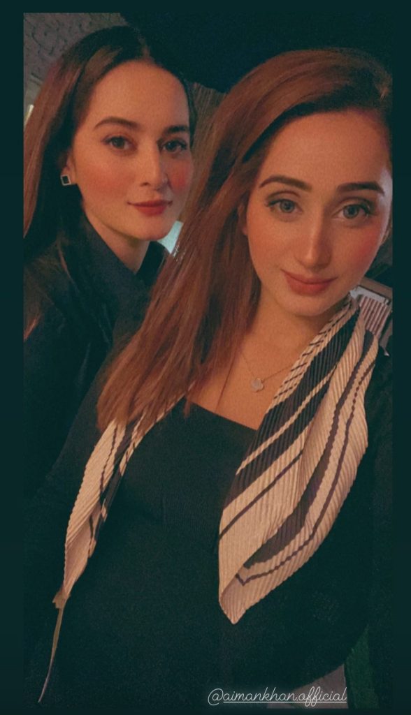 Aiman Khan And Minal Khan Having Some Quality Time With Friends